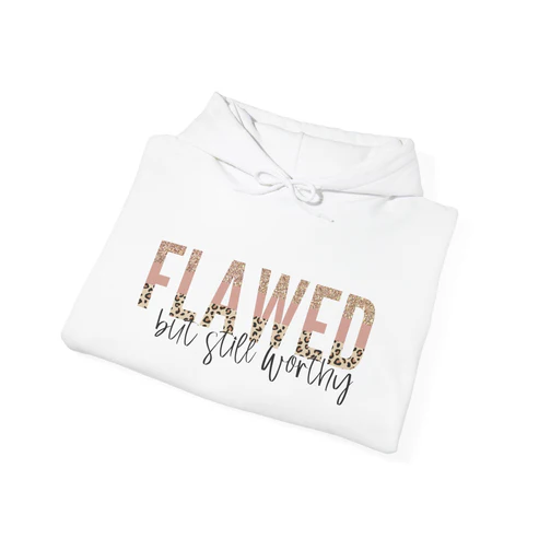 Flawed but Worthy Hooded Sweatshirt - Image 2