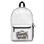 Family Wealth Backpack — Inspirational Family Motto School & Travel Bag